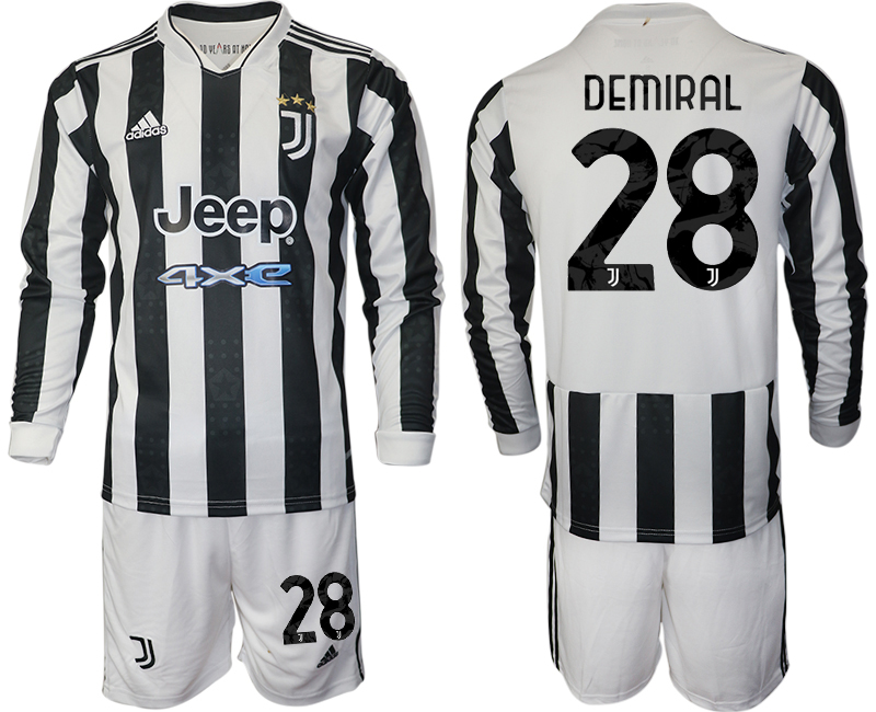 Men 2021-2022 Club Juventus home white Long Sleeve #28 Adidas Soccer Jersey->juventus jersey->Soccer Club Jersey
